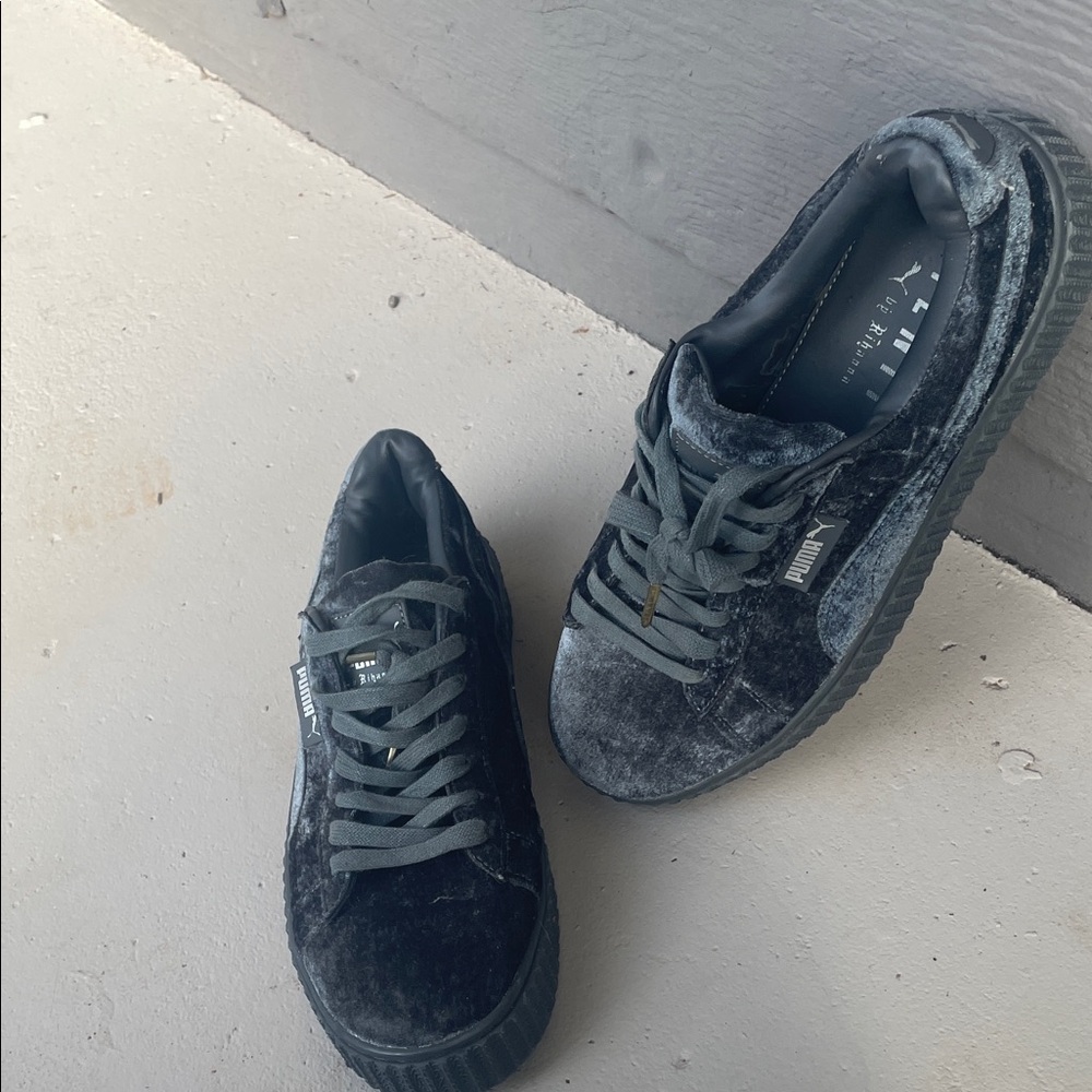 Puma Charcoal Velvet Sneakers